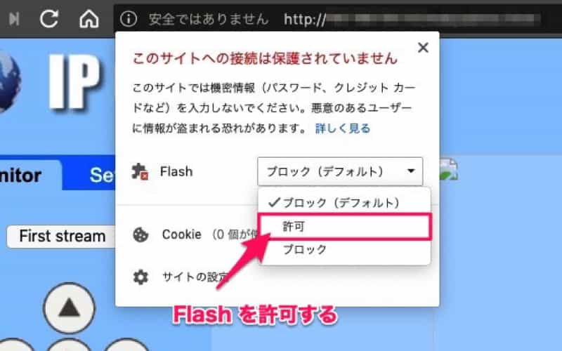 Flash表示許可